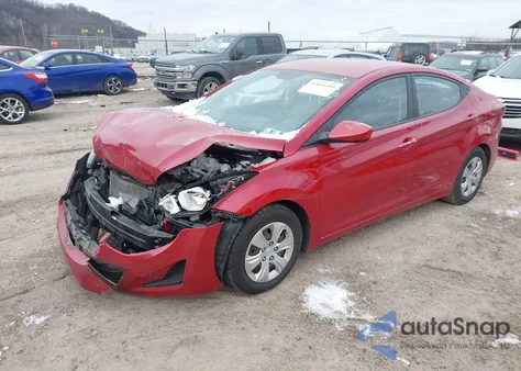 2016 Hyundai Elantra Se from USA, damaged, VIN KMHDH4AE5GU543368